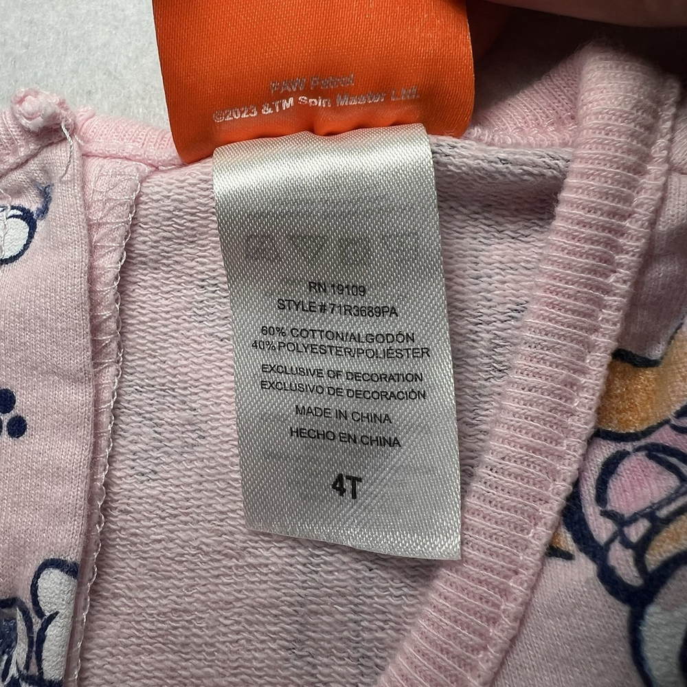 Nickelodeon Paw Patrol Sleeveless Romper Toddler Girls' Size 4T Pink Costal - Picture 10 of 10